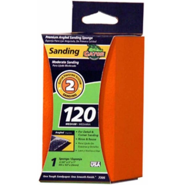 Gator Sanding Sponge Angled 120 Grit 7305